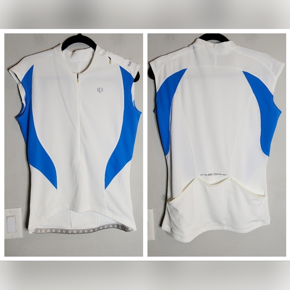 Pearl Izumi 1/2 Zip Sleeveless Cycling Jersey 4 pockets women's size medium
